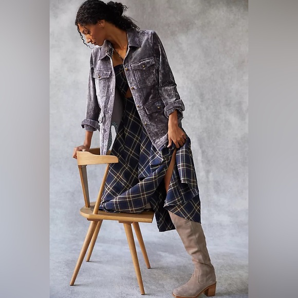 Anthropologie velvet utility shirt jacket size medium‎ - Picture 3 of 9